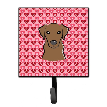 Jensendistributionservices Chocolate Labrador Hearts Leash or Key Holder MI1711355
